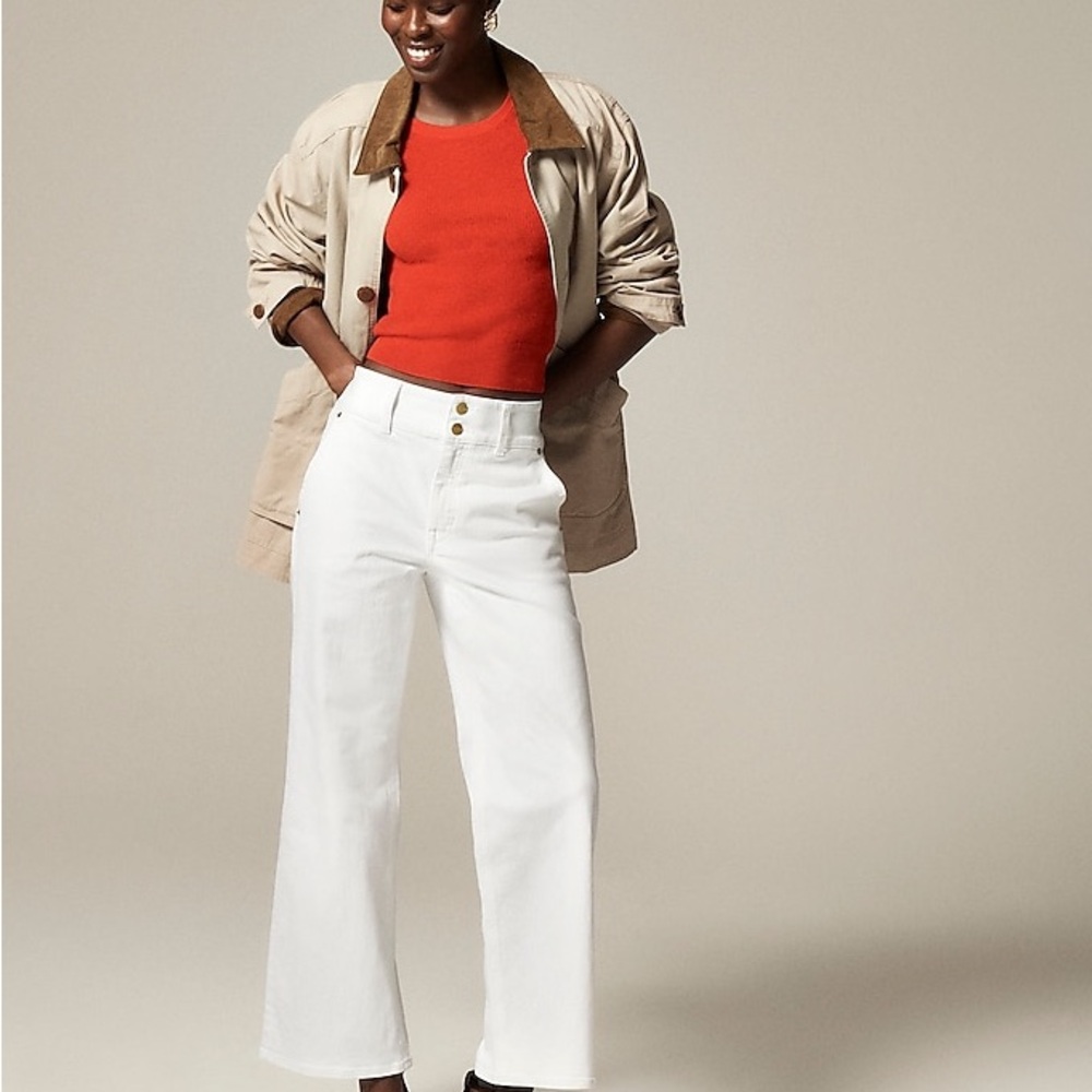 J.Crew Slim-wide jean with stacked buttons. Size 26